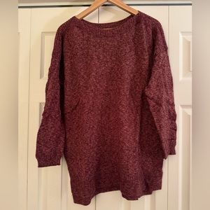 Maroon Old Navy petite tunic sweater
